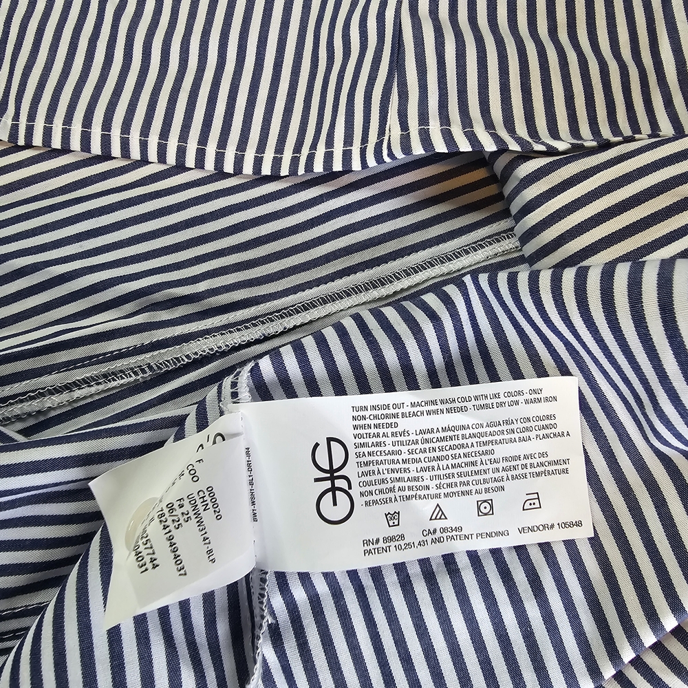 New NINE WEST JEANS Shirt with Tags, Blue and White Stripes, Size XL - Picture 9 of 16